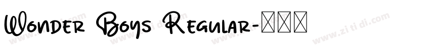 Wonder Boys Regular字体转换